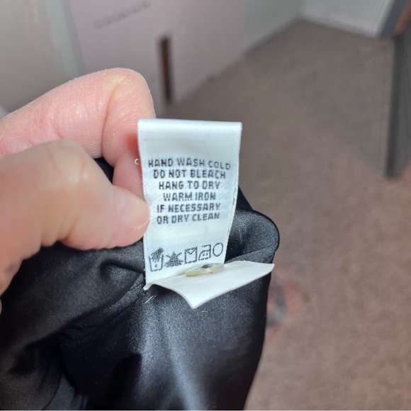 Max Studio XL Black White Geometric Shift Dress Long Sleeve VNeck Lined Mod-mini - Picture 9 of 13